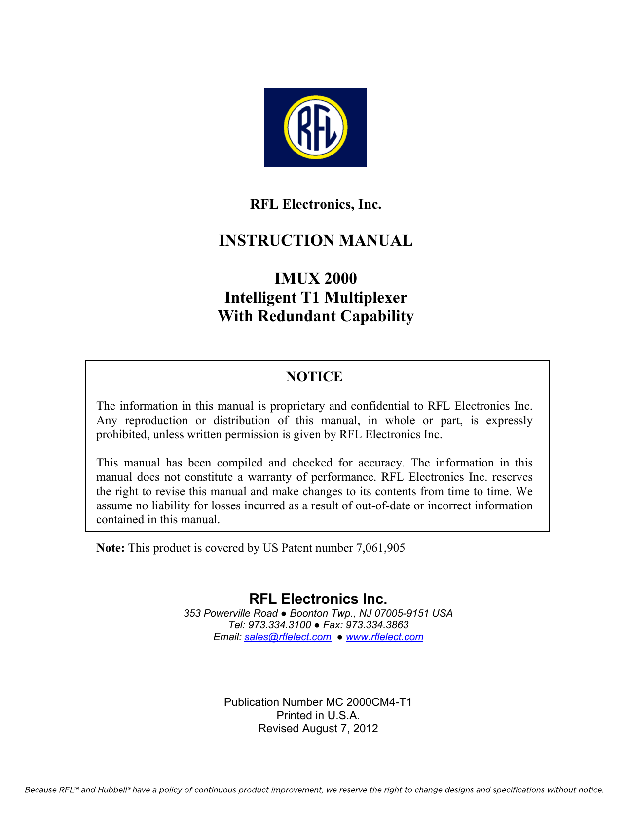 INSTRUCTION MANUAL IMUX 2000 Intelligent T1 Multiplexer | manualzz.com