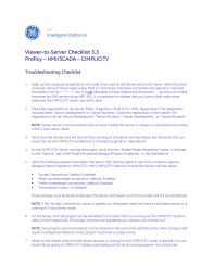 GE CIMPLICITY - User manual, Deployment Guide, Troubleshooting guide