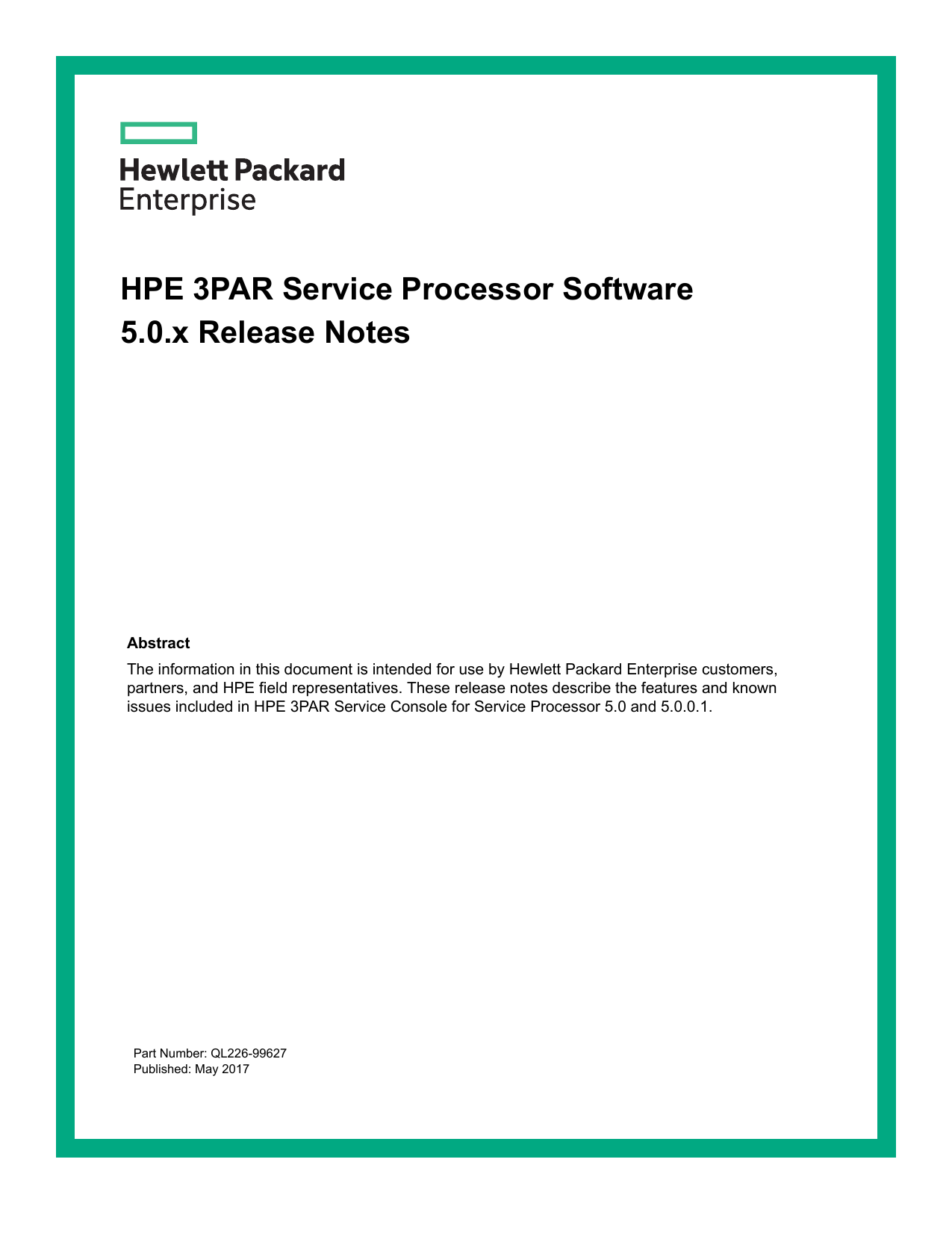 Hpe 3par Service Processor Software 5 0 X Release Manualzz