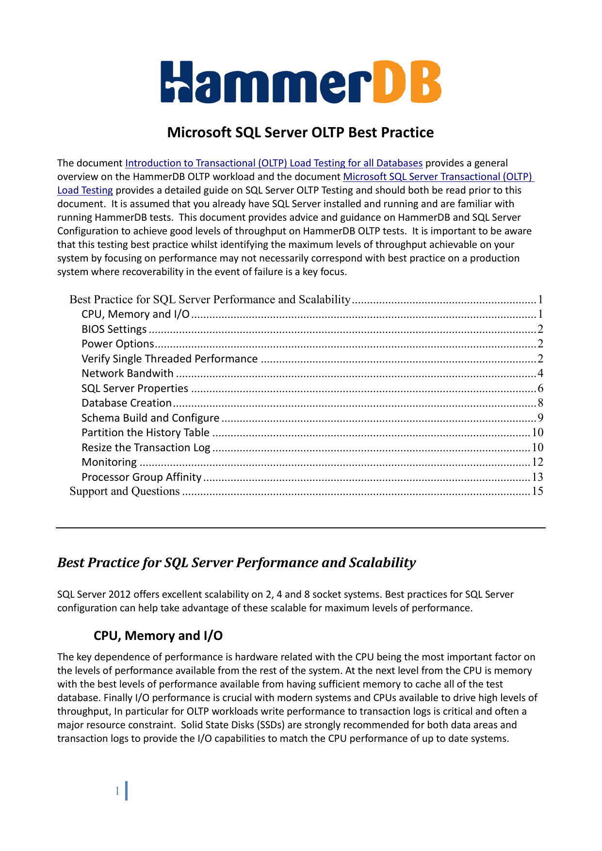 Microsoft Sql Server Oltp Best Practice Manualzz