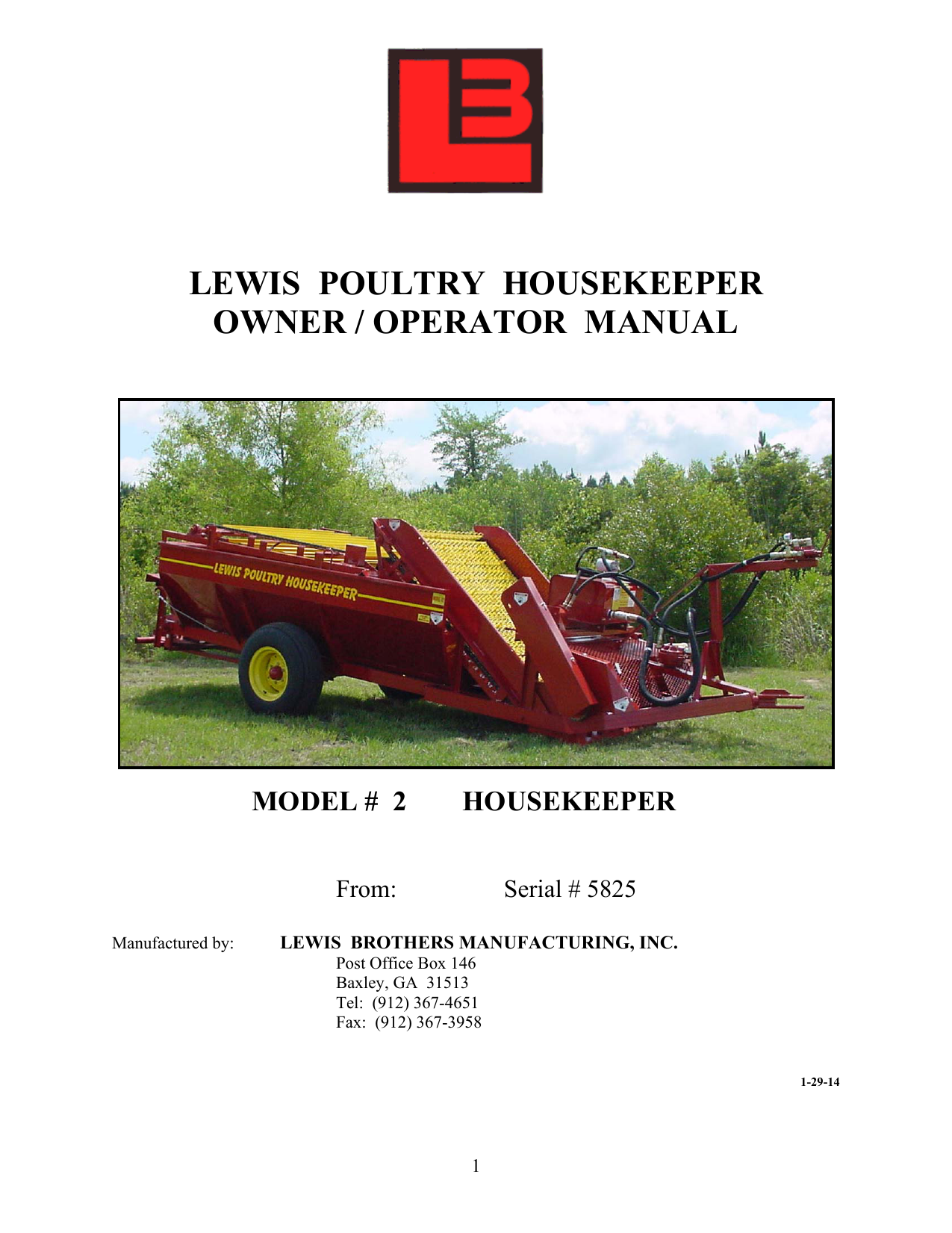 lewis poultry housekeeper owner / operator manual Manualzz