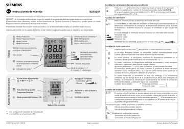 Instrucciones termostato outlet siemens