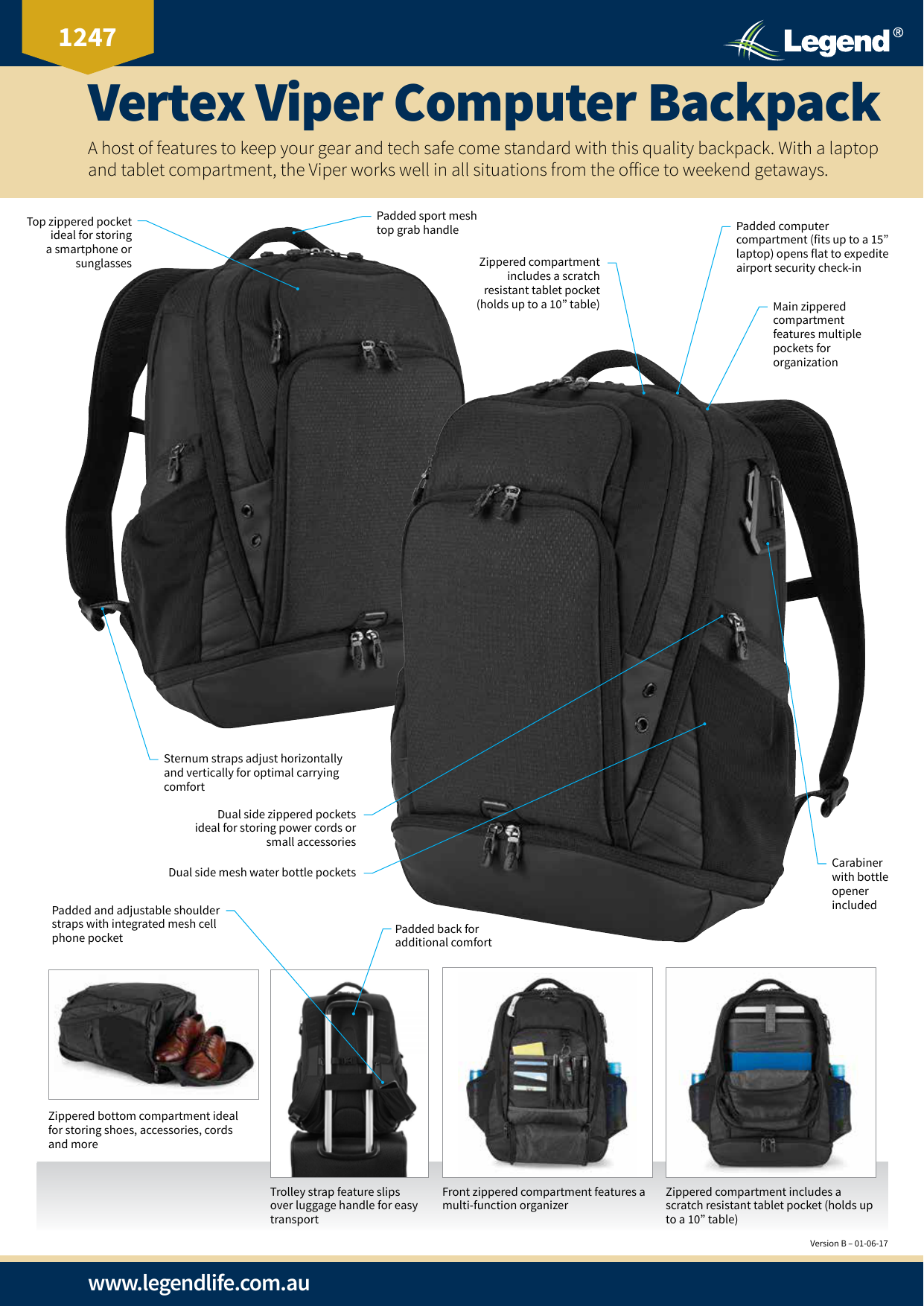 vertex computer backpack