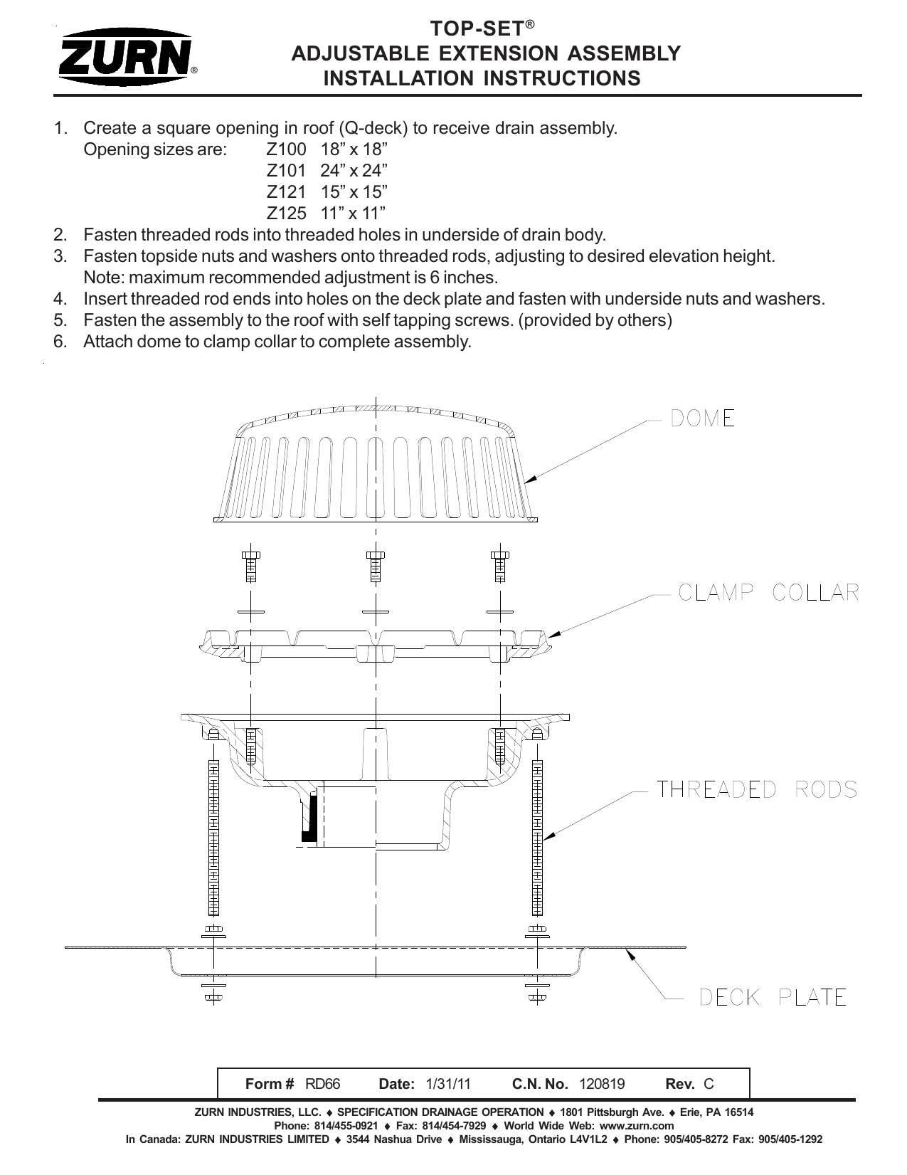 Zurn Specification Drainage Contractor Series And Case, 54 OFF