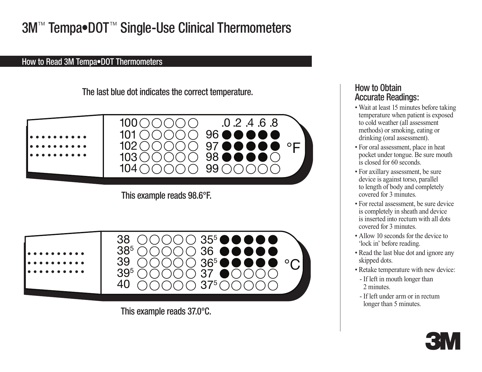 MMM5122Z Tempa Dot Oral / Axillary Thermometer