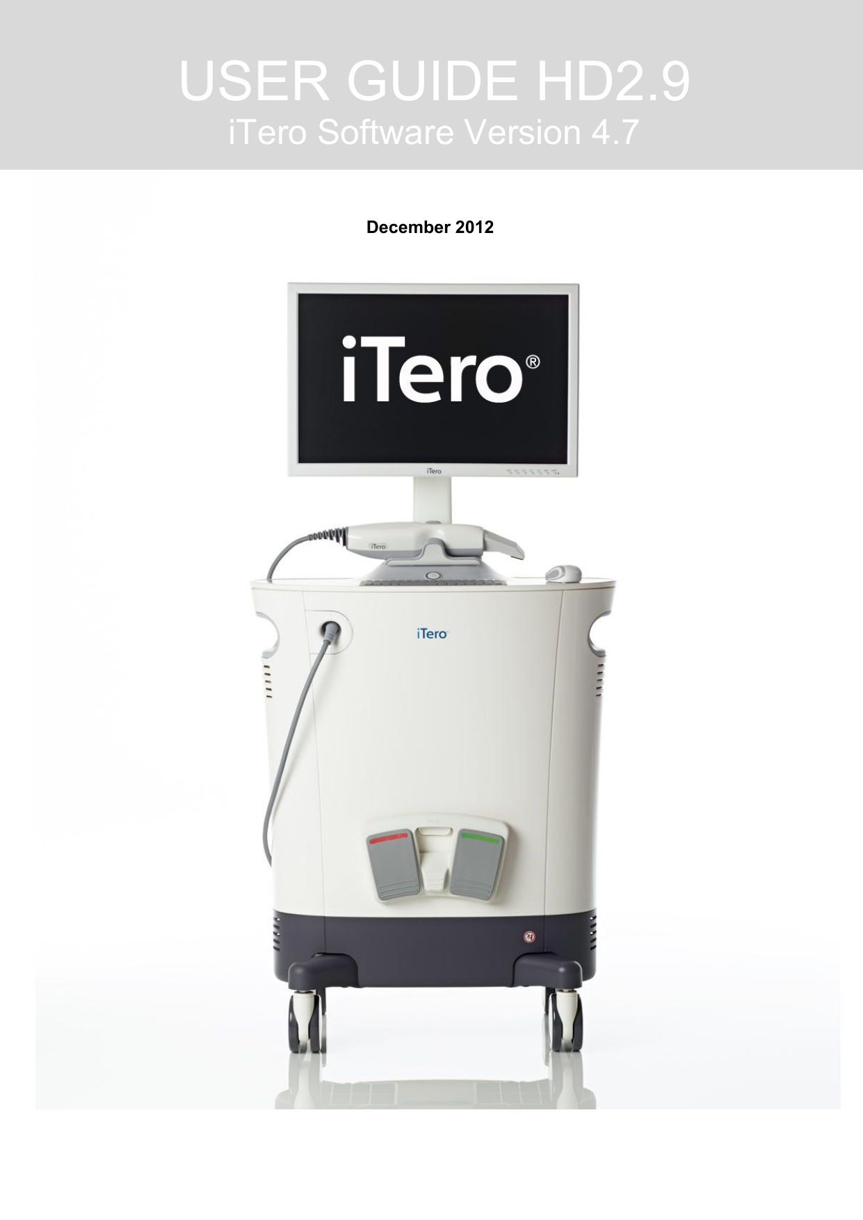 iTero HD2.9 Scanner User Guide Manualzz