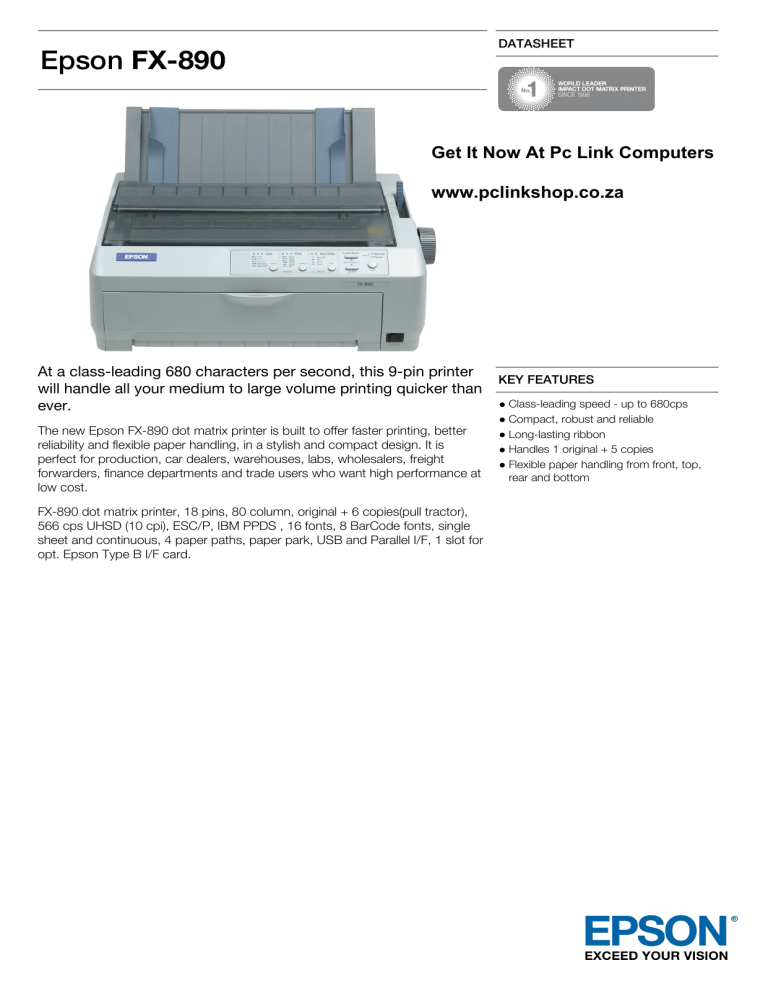 epson fx 890 dot matrix printer