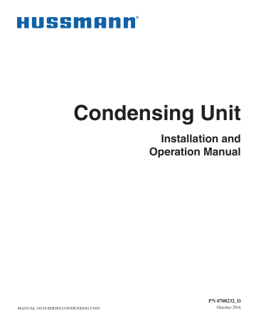 Condensing Unit | Manualzz