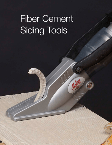 New Malco FCSR Fiber Cement Siding Snip Capable of cutting a 2" circle 