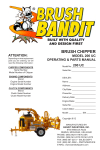 Bandit 200 UC Brush Chipper Operating &amp; Parts Manual