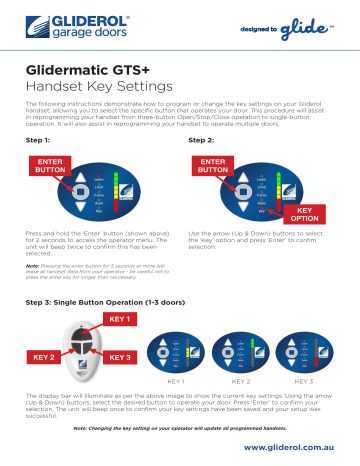 gliderol gts travel limits