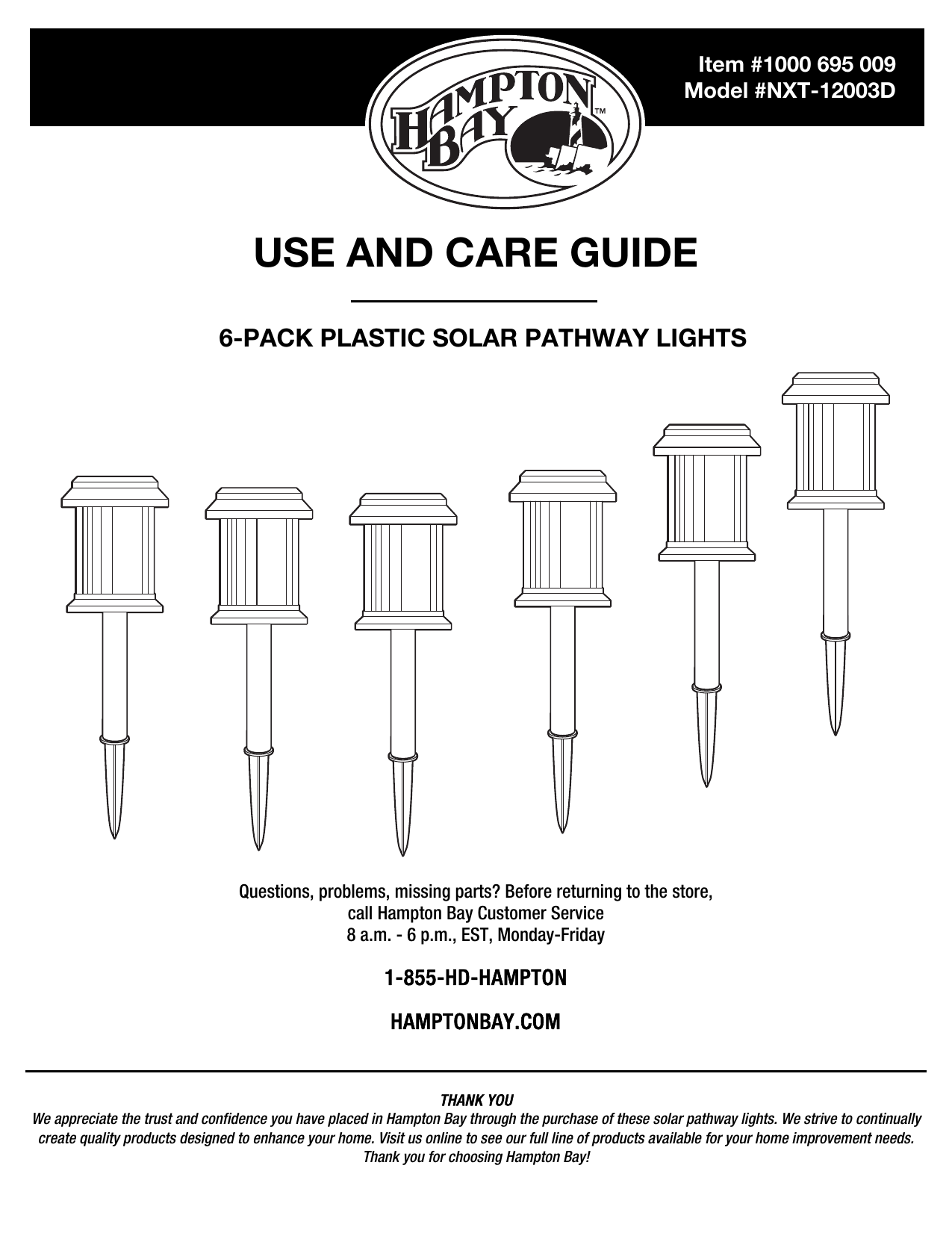 hampton bay solar path lights instructions