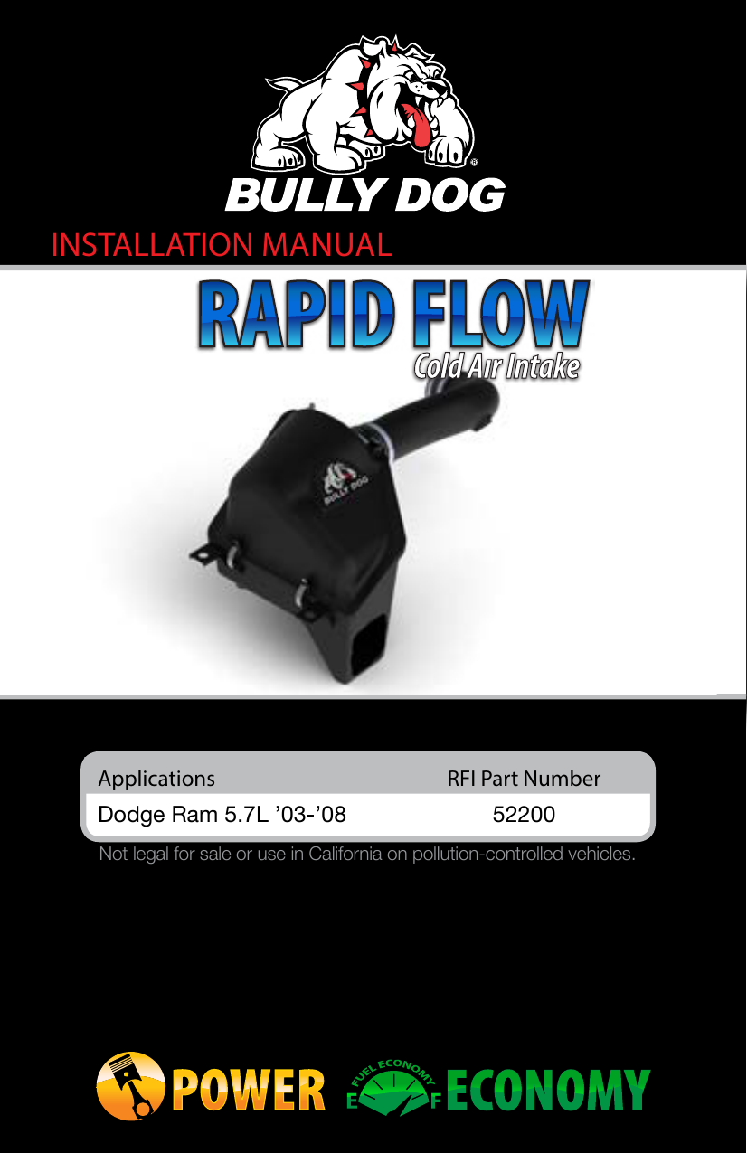 RFI COLD AIR INTAKE INSTALLATION MANUAL Manualzz