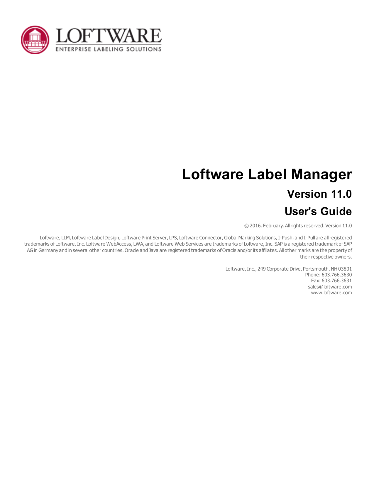 Loftware Label Manager User Guide  Manualzz