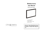 Cirrus Screens Stratus Series User manual