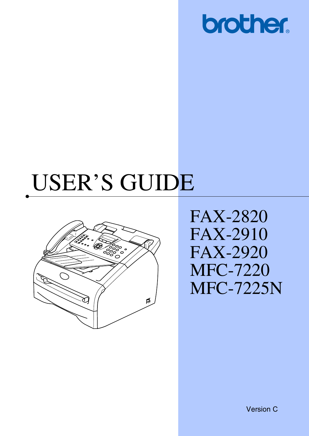 Brother FAX2820, FAX2910, FAX2920, MFC7220, MFC7225N User