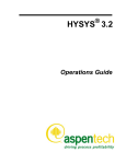 AspenTech HYSYS V8 Manual: AI Chat & PDF Access | Manualzz