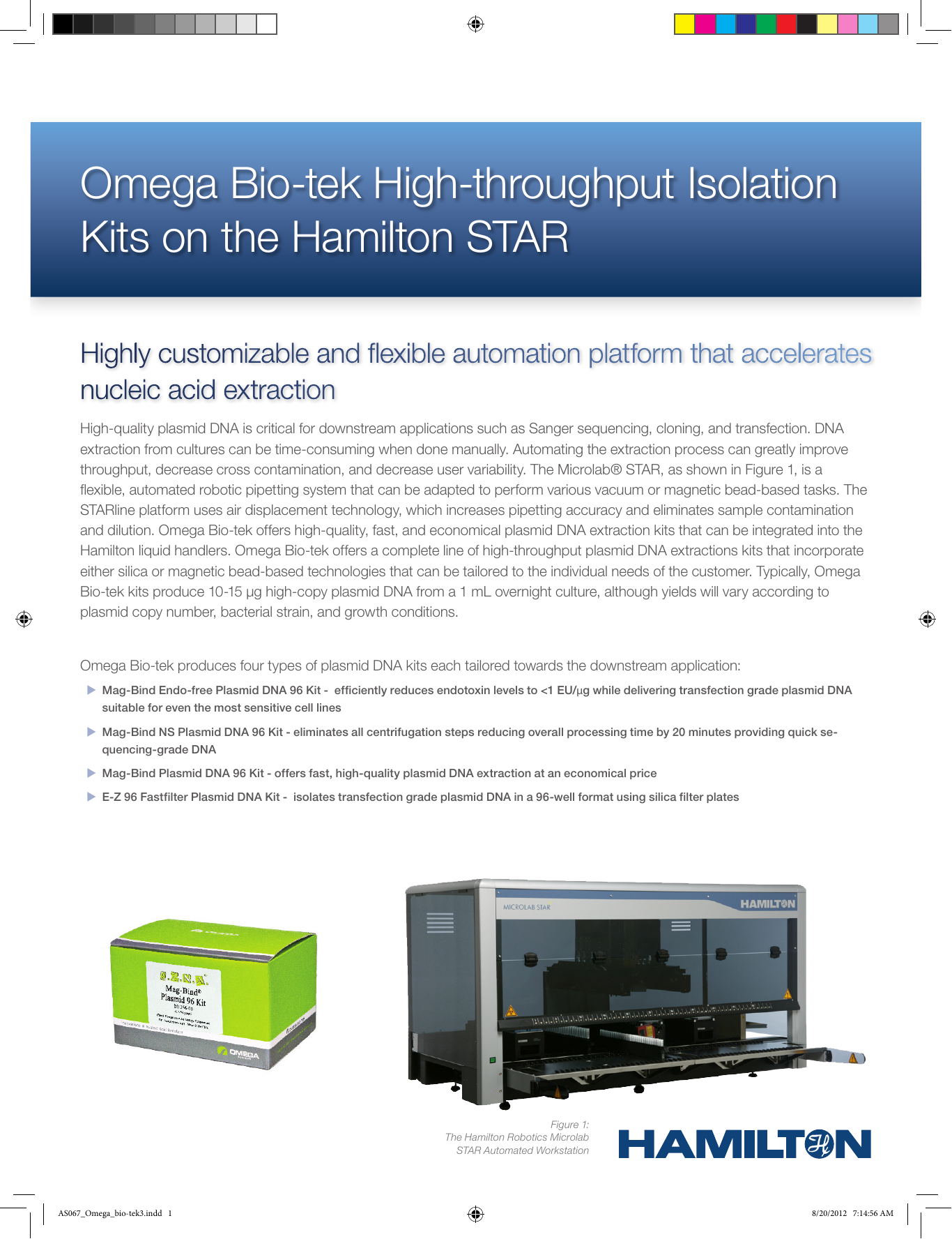 Omega Bio-tek High-throughput Isolation Kits on the Hamilton STAR