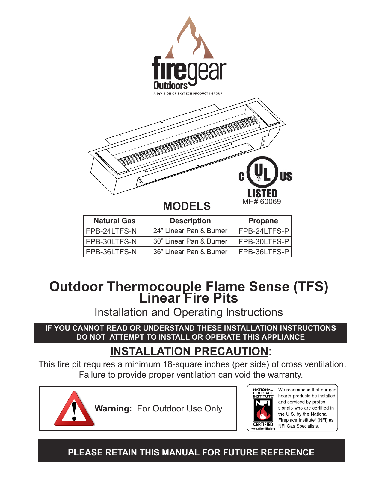 Outdoor Thermocouple Flame Sense Tfs, Gas Fire Pit Thermocouple