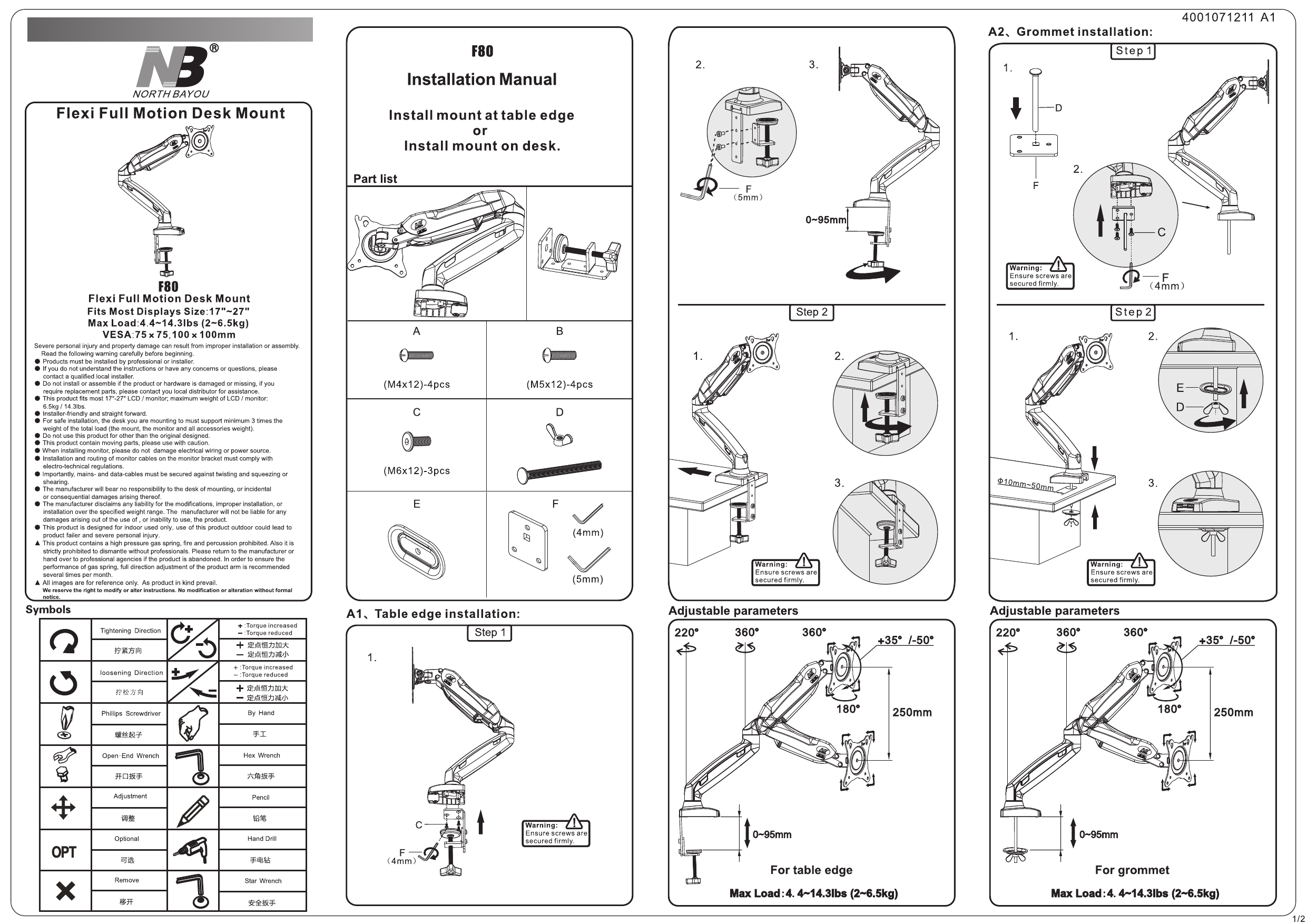 F80 Manual Gas Spring Mount Manualzz