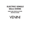 Venini PA0160021, PA0160031, VEO6001 User and Installation Instructions