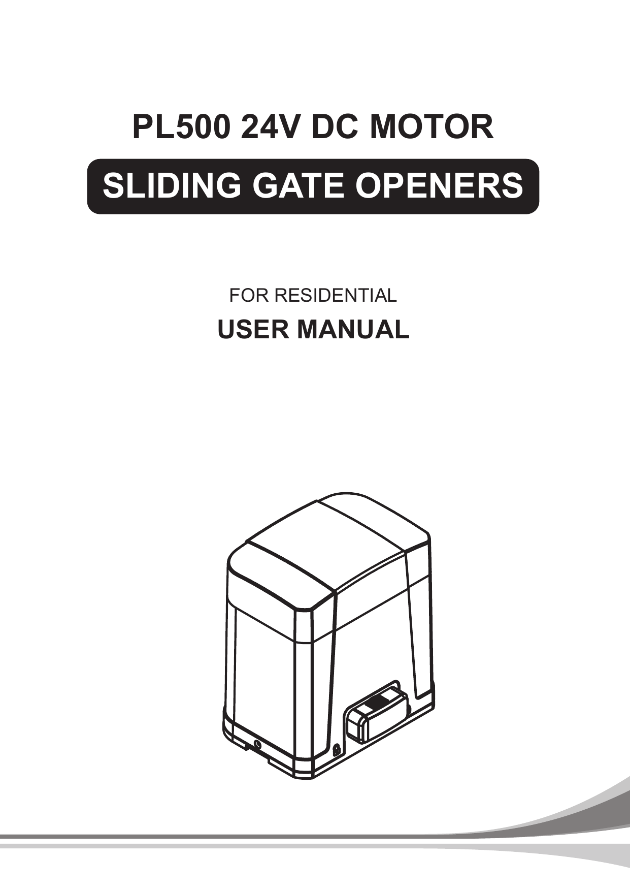 Sliding Gate Openers Manualzz