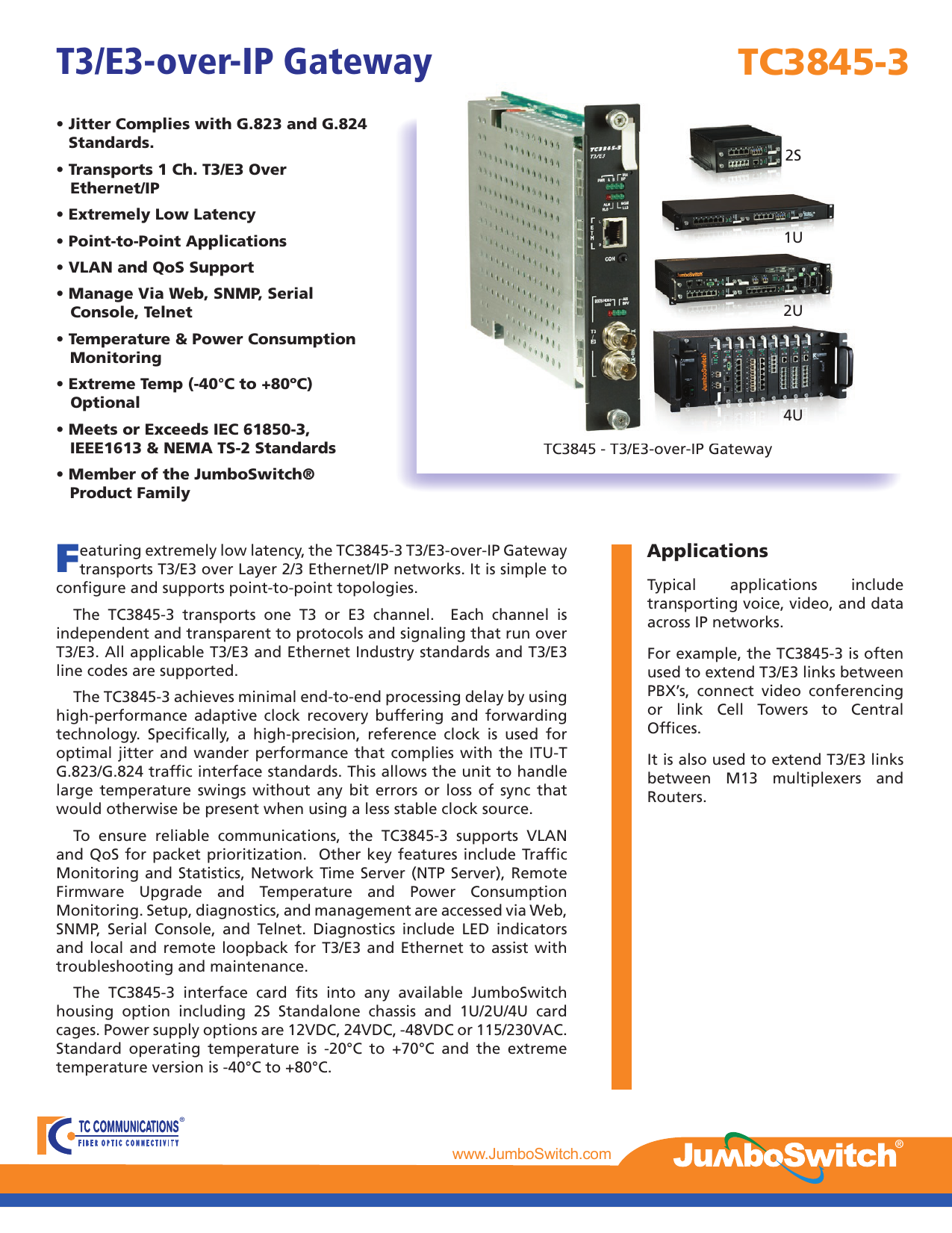 T3 Over Ip Gateway Tc3845 3 Manualzz