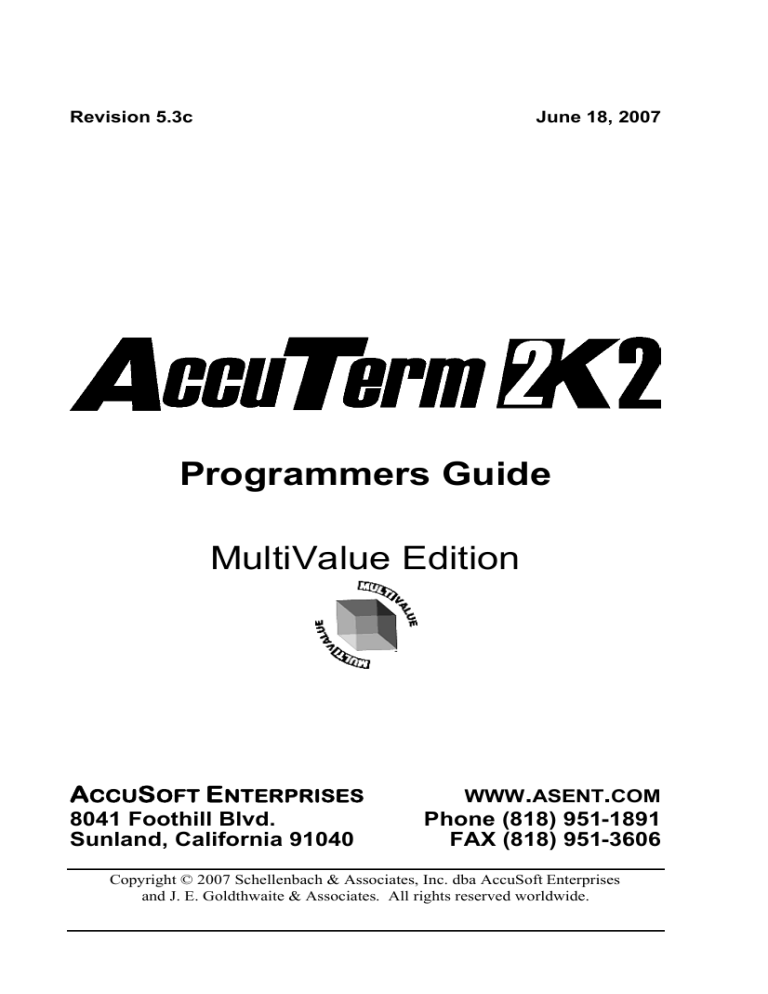 AccuTerm 2K2 Programmers Guide | Manualzz