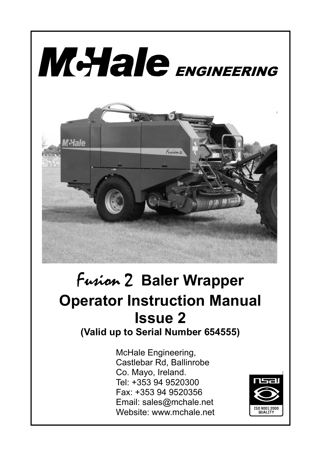 Fusion 2 Baler Wrapper Operator Instruction Manual Issue 2 Fusion