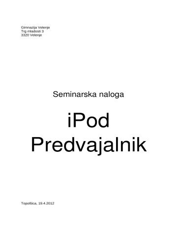 Seminarska Naloga Manualzz