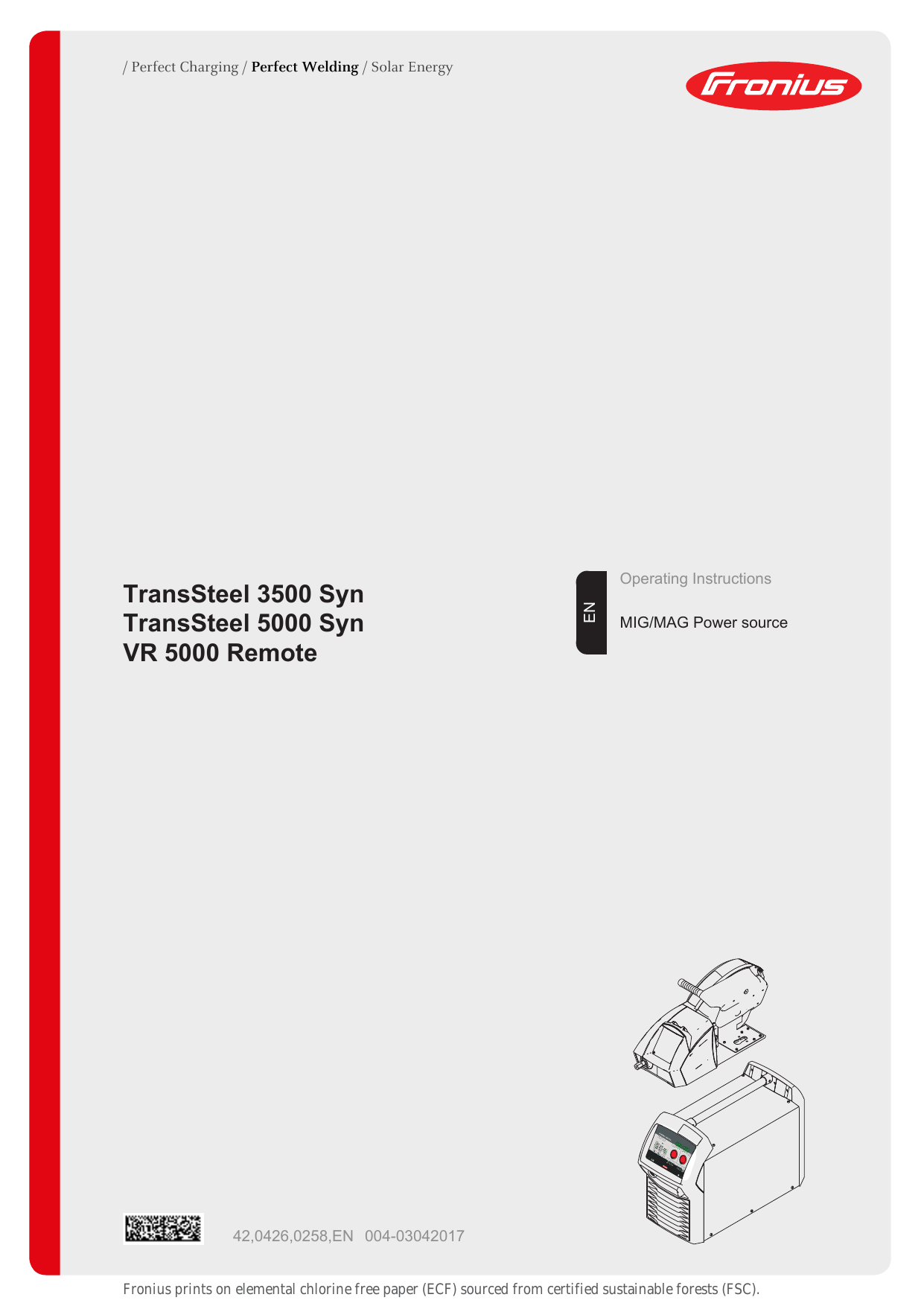 Fronius VR 5000 noSpool Operating Instructions Manual Manualzz