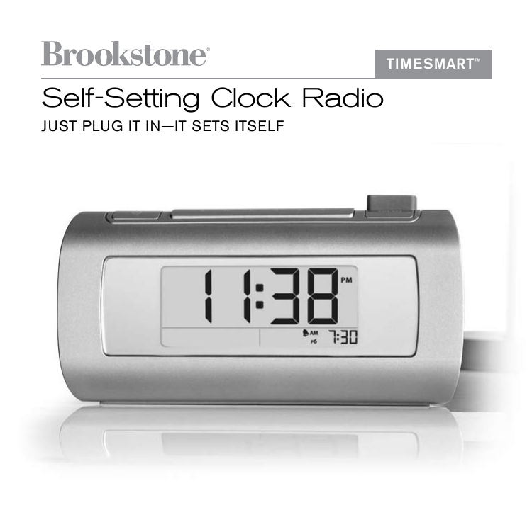 Manually Setting the Time and Date. Brookstone TimeSmart