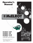McELROY TracStar 250, 28, 412, 618 Operator's Manual