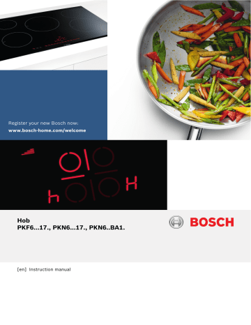 Bosch PKF645D17A/01 Electric cooktop Serie | 4 Instruction manual | Manualzz