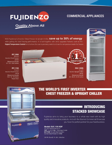 Fujidenzo Commercial Appliances Manualzz