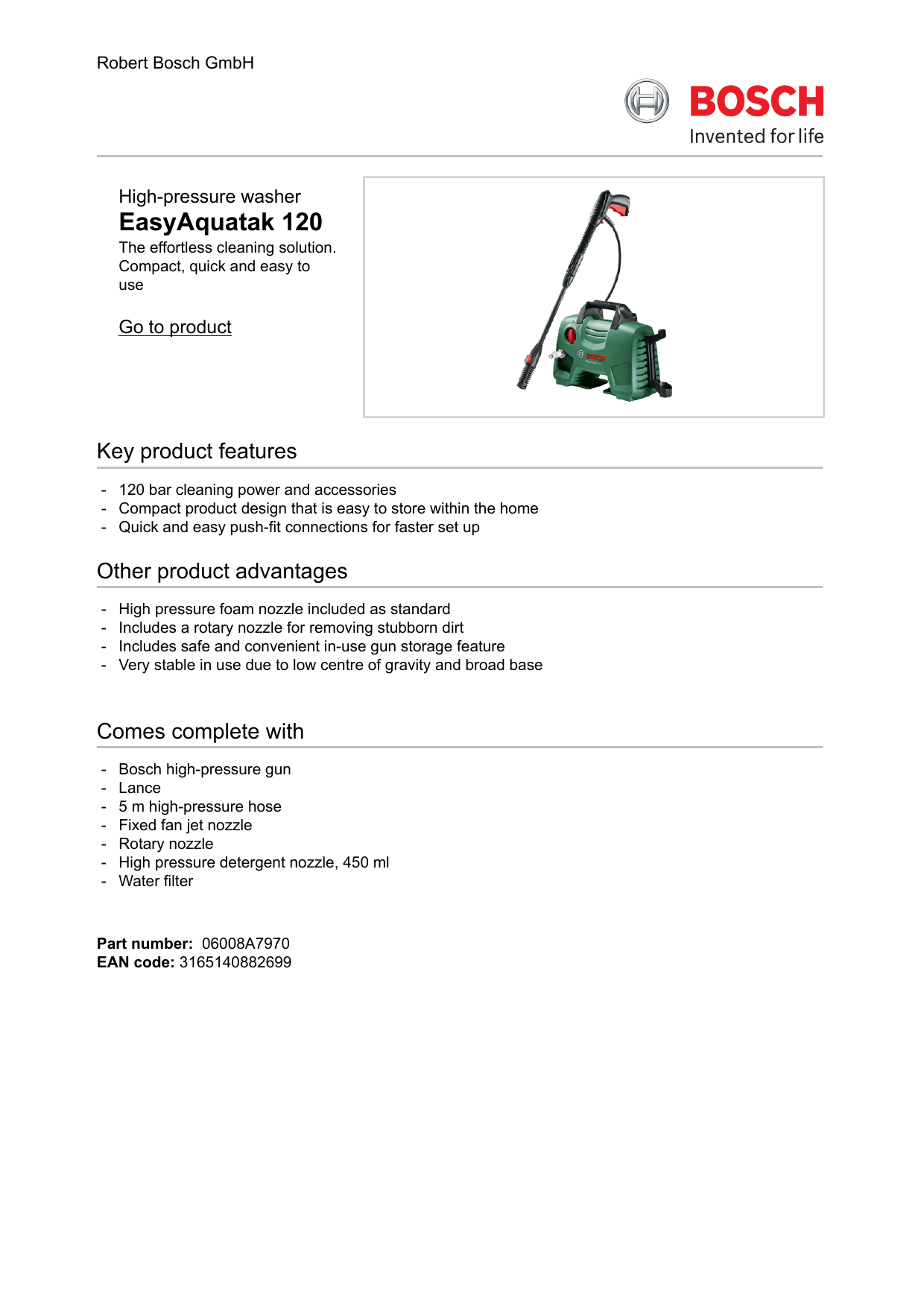 Easyaquatak 120 Bosch Garden Tools Manualzz