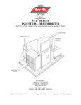 Bry-Air VFB Industrial Dehumidifier Installation, Operation and Maintenance