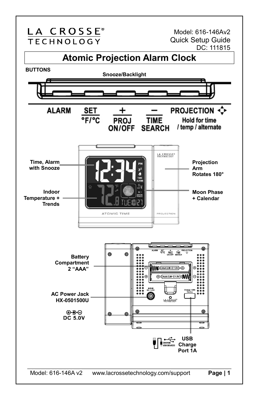 Lacrosse Projection Clock Manual - Ws 9025 Weather Projection Station ...