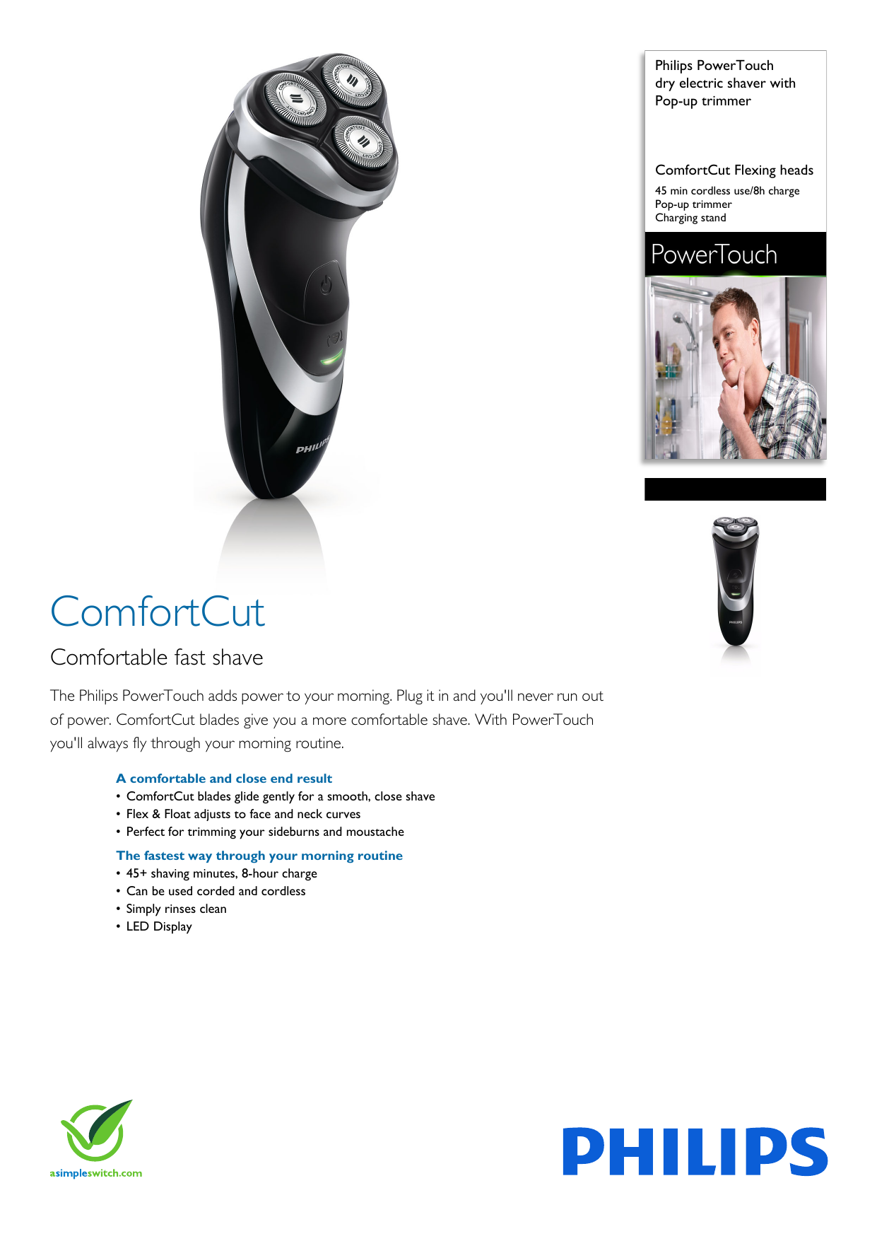 philips shaver with pop up trimmer