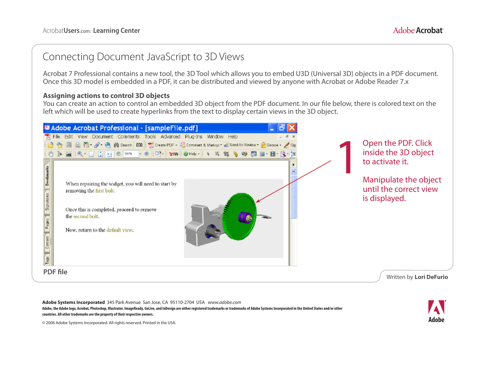 does adobe acrobat 7.0 professional come with acrobat 3d