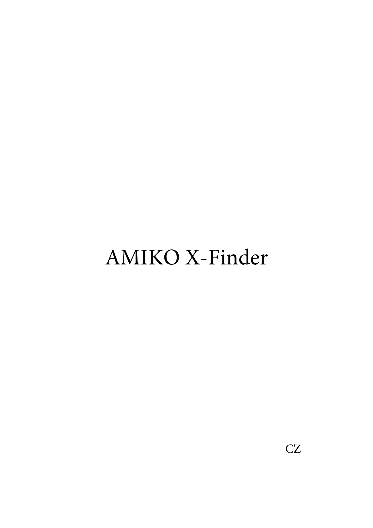 AMIKO XFinder Manualzz
