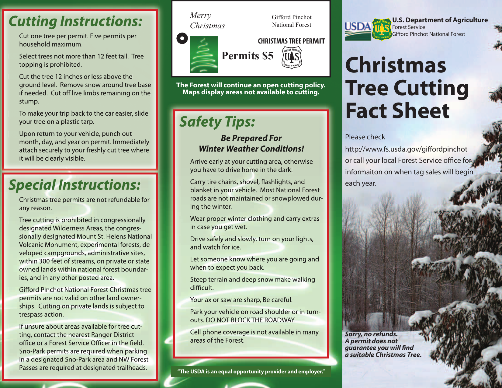 Wa Christmas Tree Cutting Permit 2022 Christmas Tree Cutting Fact Sheet No Date.indd | Manualzz