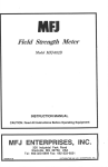 Field Strength Meter MFJ-802B Instruction Manual