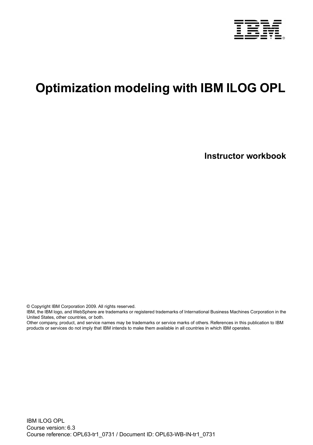ibm ilog cplex optimization studio ide
