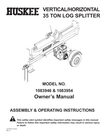 Huskee 1083946 Owner's Manual | Manualzz