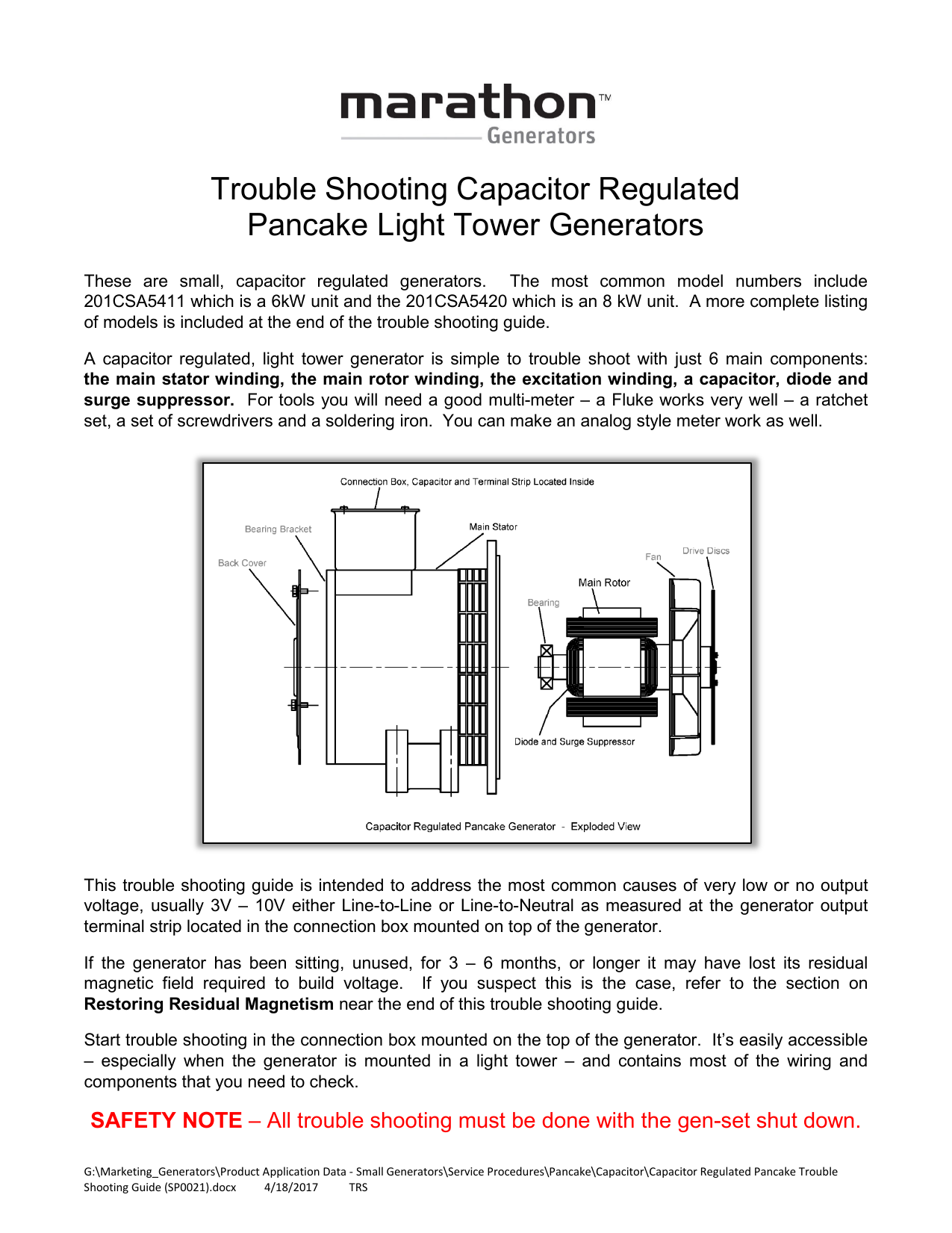 generator diode connection