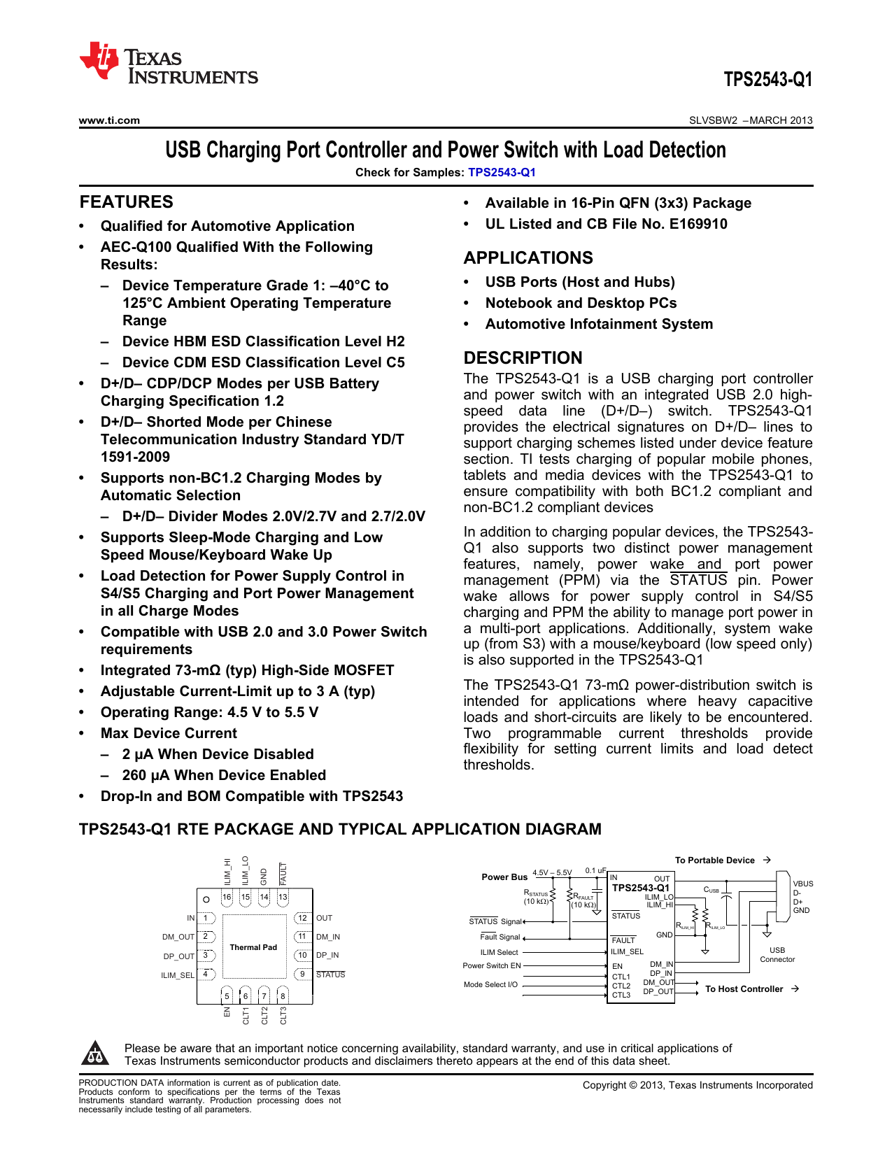 USB Charging Port Controller and Power Switch with Load Manualzz
