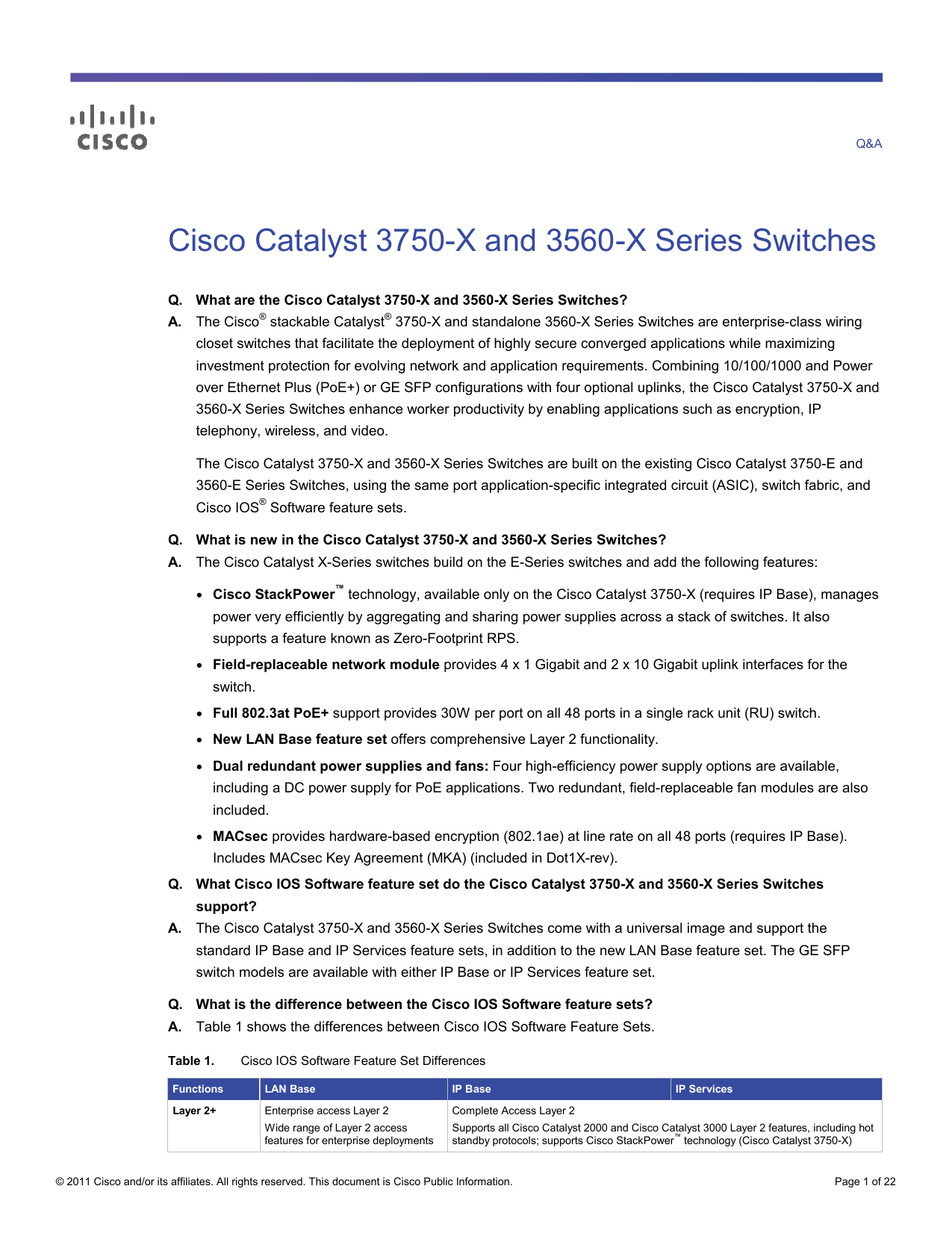 Cisco 3750x Datasheet Download