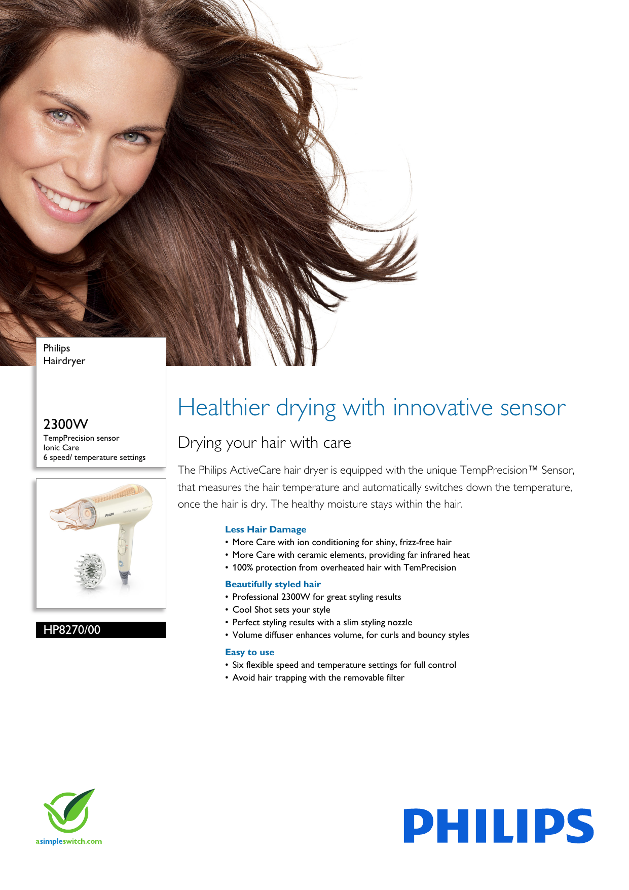 HP8270/00 Philips Hairdryer | Manualzz HP8270/00 Philips Hairdryer | Manualzz
