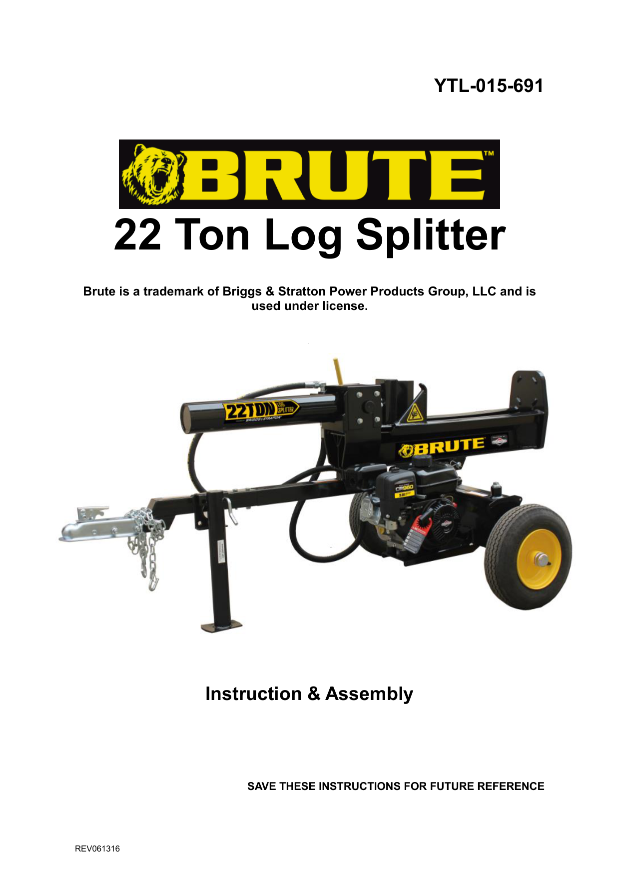 22 Ton Log Splitter Manualzz 22 Ton Log Splitter Manualzz
